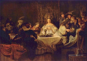 Samson au mariage Rembrandt Peinture à l'huile